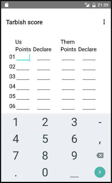 Schermata Tarbish score Free 1