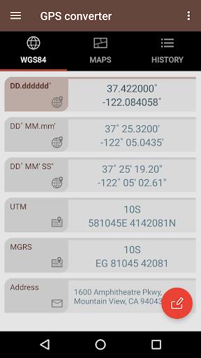 GPS coordinate converter Captura de pantalla 1