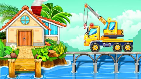 Build a House-Kids Truck Games Captura de pantalla 0