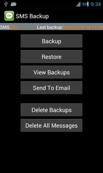 Super Backup: SMS and Contacts Ekran Görüntüsü 0