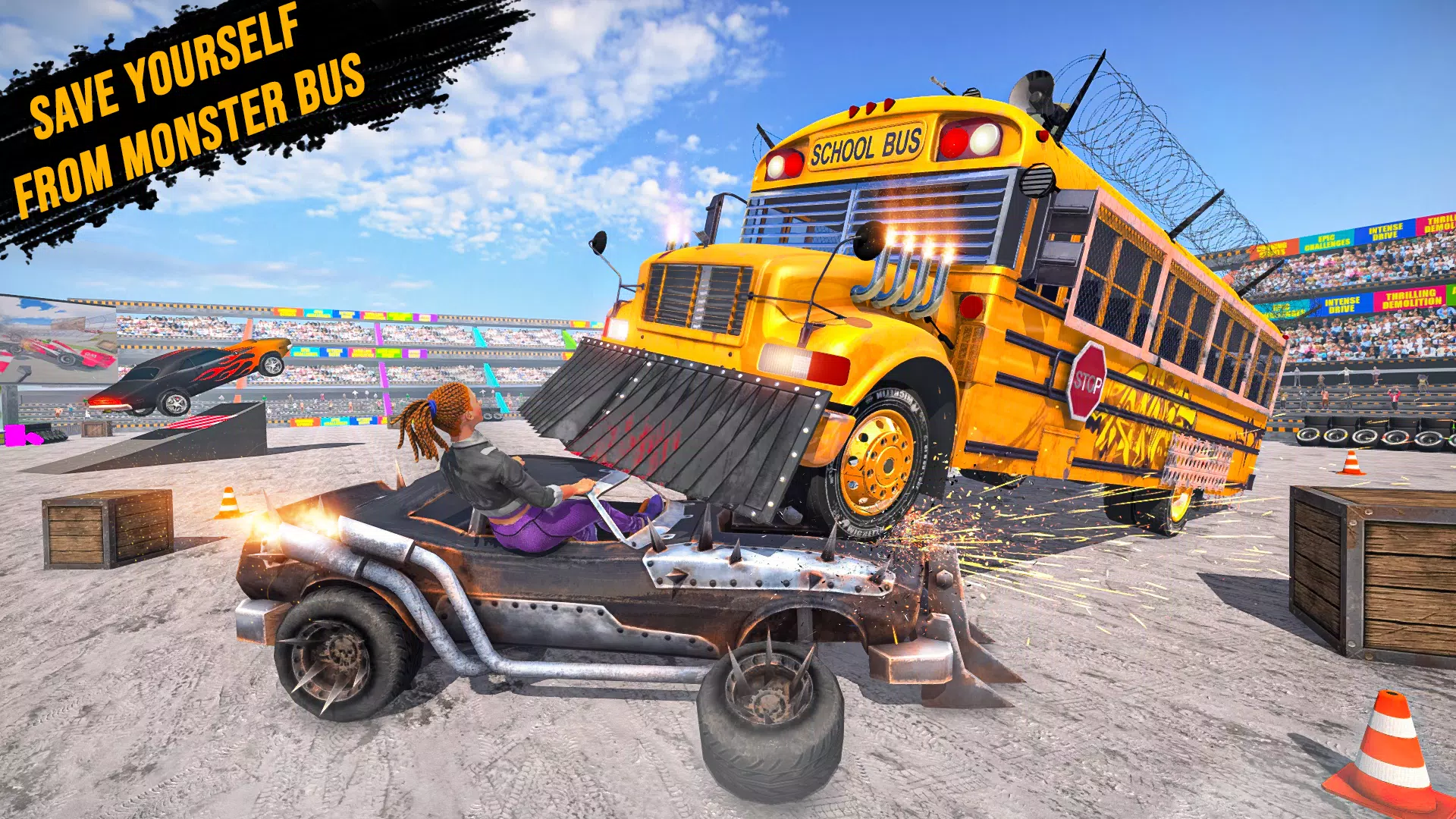 Monster Bus Derby Destruction Capture d'écran 1