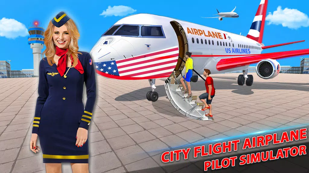 US Pilot Flight: Plane Games Скриншот 1