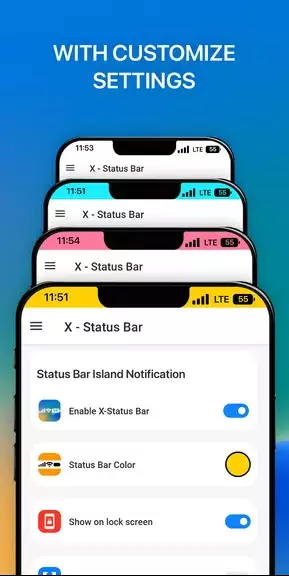 iCenter iOS 16: X - Status Bar Captura de tela 0