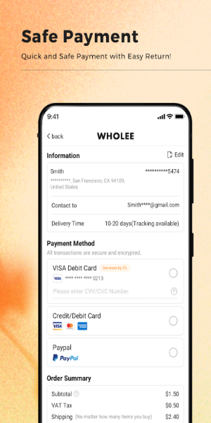 Wholee - Online Shopping App Ảnh chụp màn hình 2