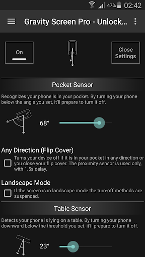 Gravity Screen - On/Off Schermafbeelding 0