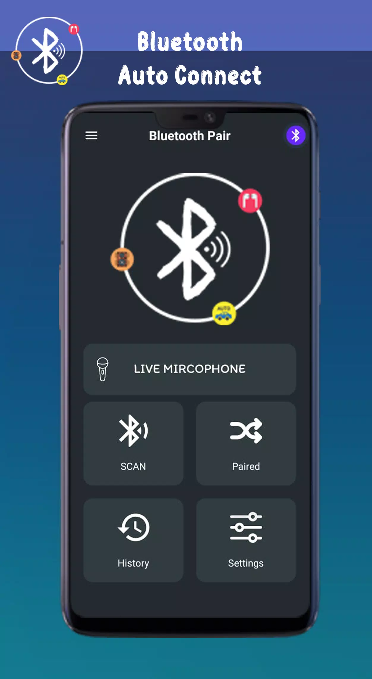 Bluetooth Auto Connect BT Pair ဖန်သားပြင်ဓာတ်ပုံ 1