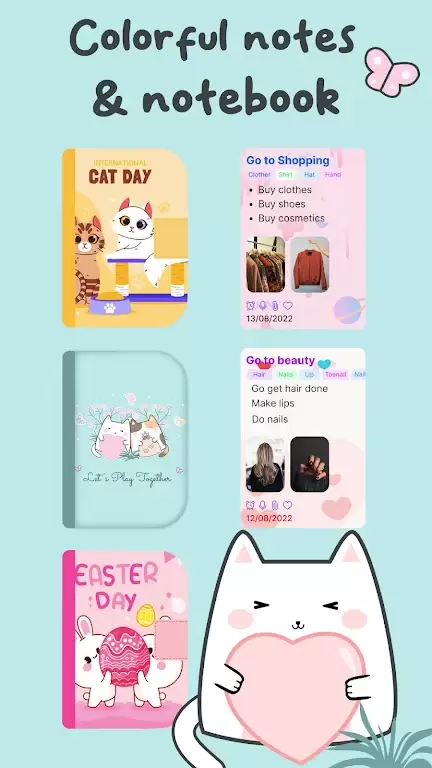 Cute Notes Notebook & Organize Captura de pantalla 0