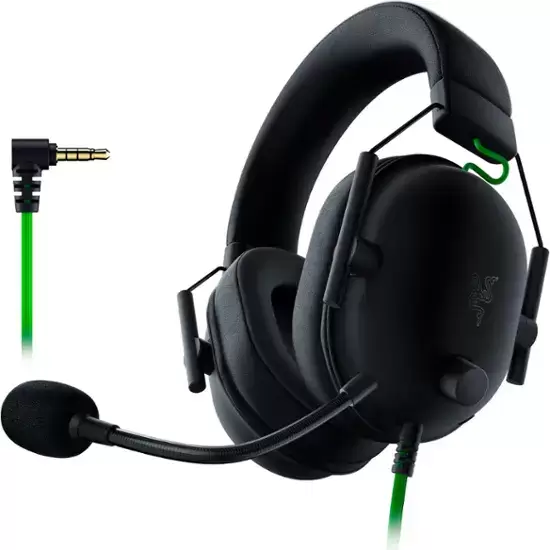 Razer - Blackshark V2 X Affiole da gioco cablato per PC, PS5, PS4, Switch, Xbox X | S e Xbox One - Black