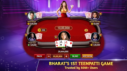 Teen Patti Octro 3 Patti Rummy Schermafbeelding 1