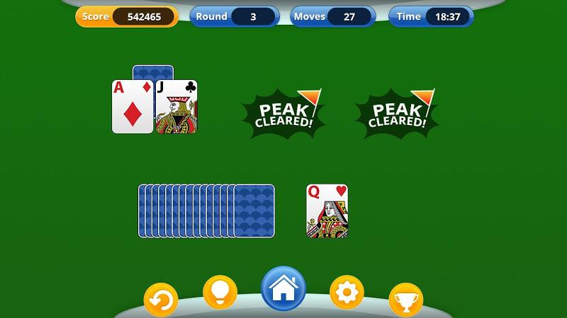 TriPeaks Solitaire स्क्रीनशॉट 1