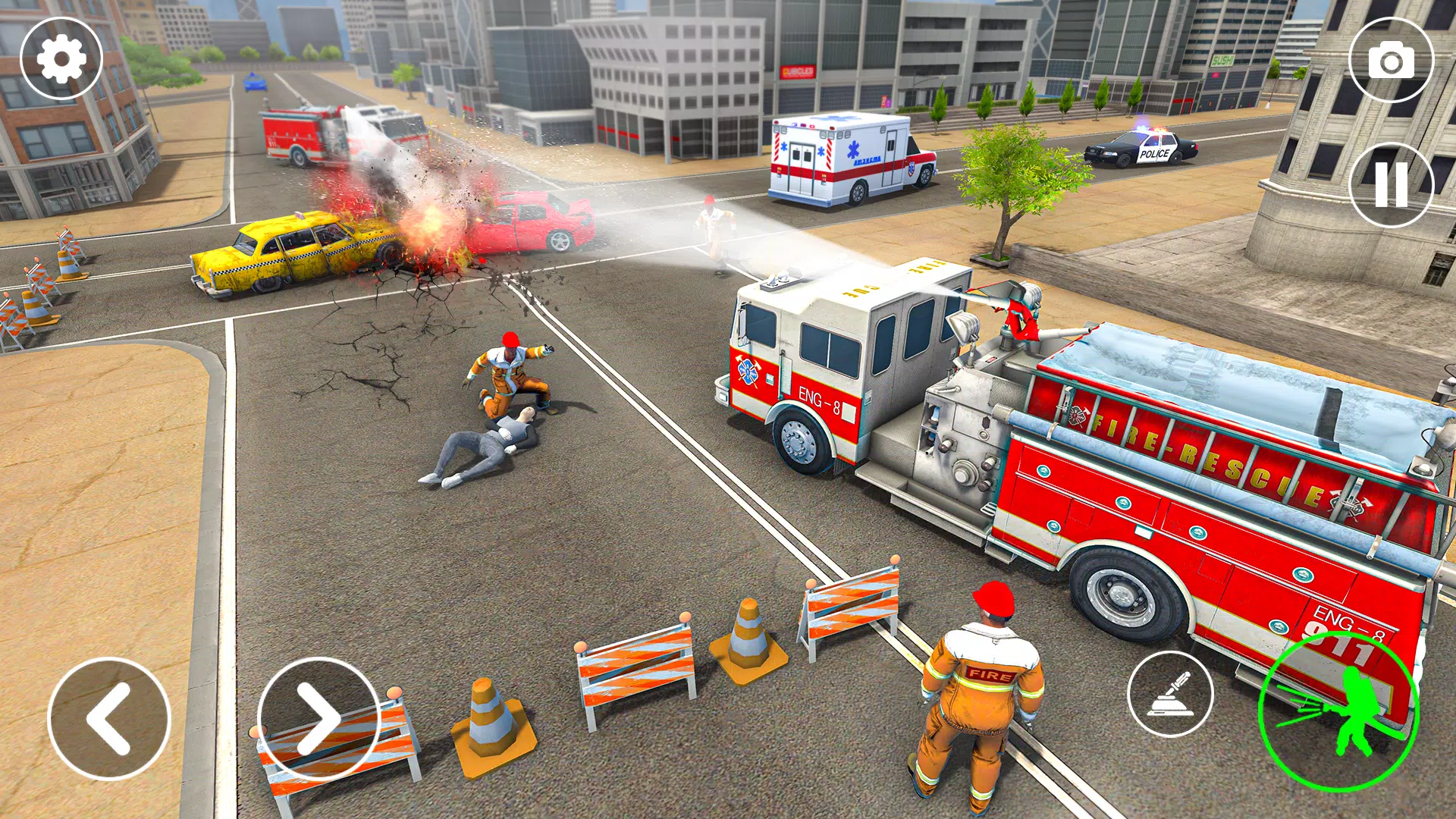 Fire Truck Rescue: Truck Games 스크린샷 1