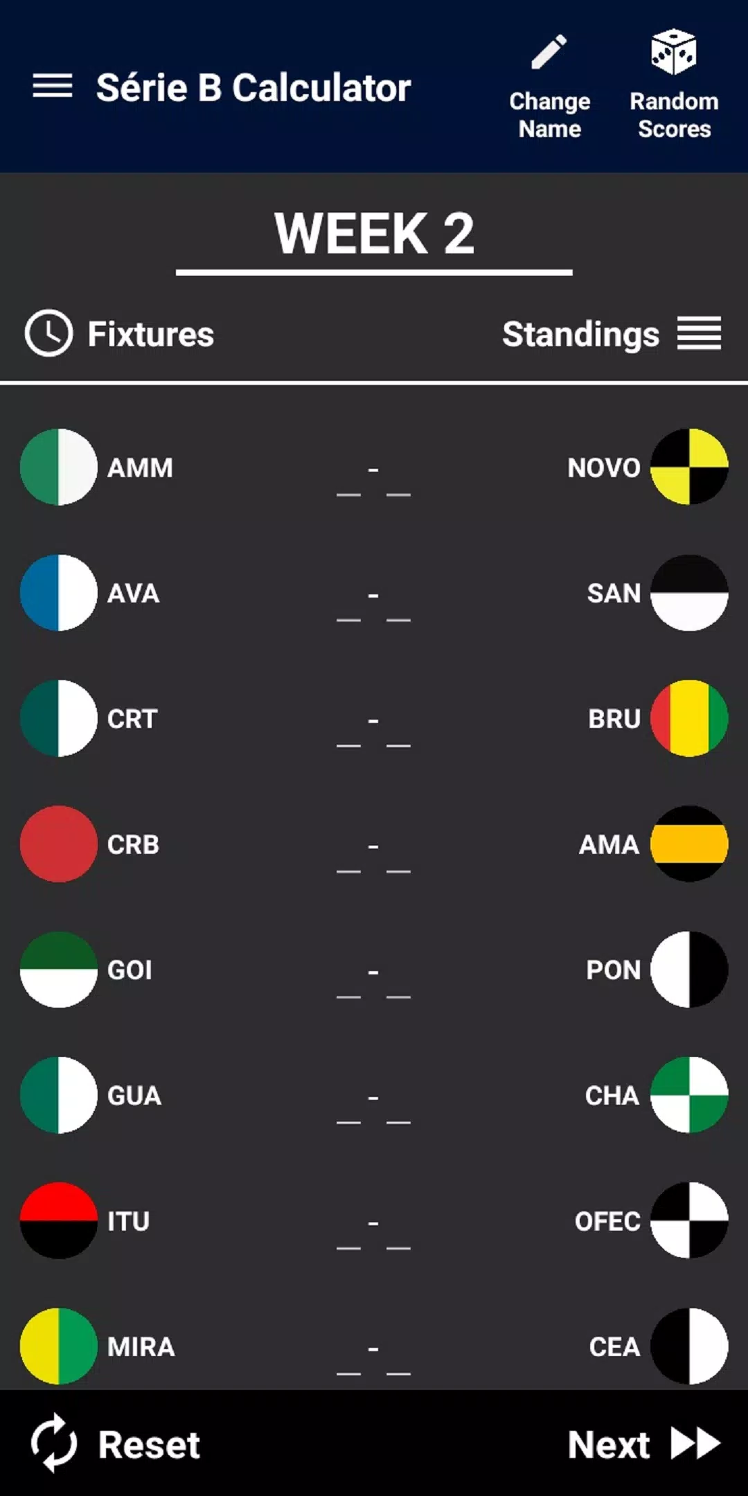 Brasileiro Série B Calculator Capture d'écran 1