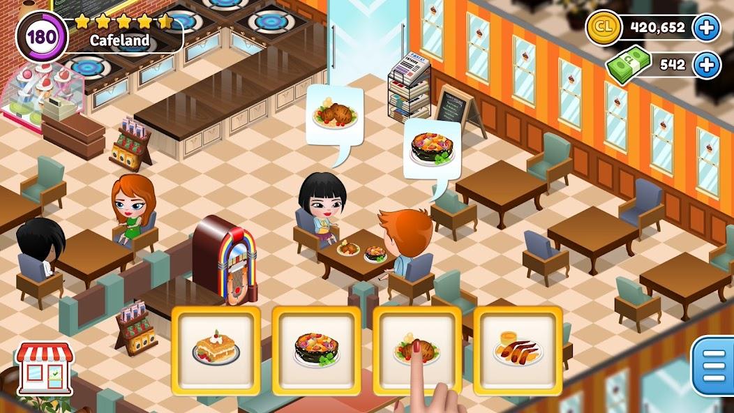 Cafeland - Restaurant Cooking Mod ဖန်သားပြင်ဓာတ်ပုံ 0