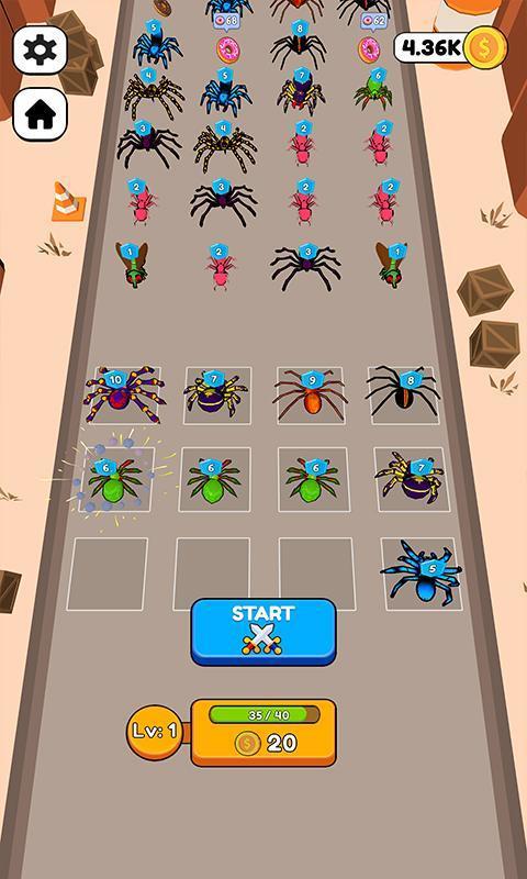 Merge Ants: Underground Battle ภาพหน้าจอ 1