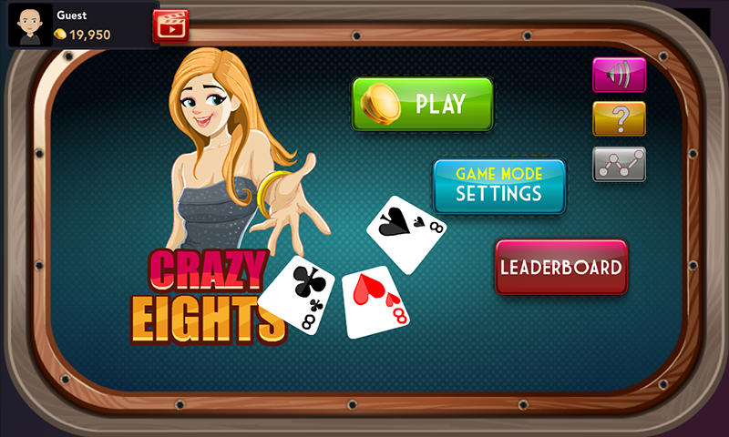 Offline Crazy Eights - Free Card Game Tangkapan skrin 0