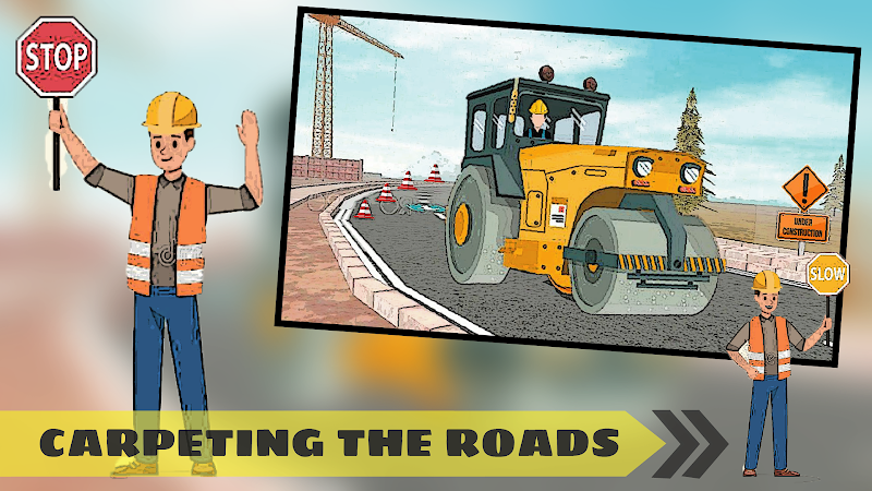 Highway road construction game Tangkapan skrin 0