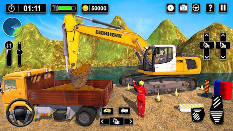 Heavy Sand Excavator 3D Sim Schermafbeelding 0