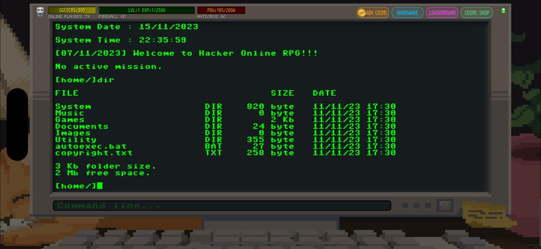 Hacker Online RPG ภาพหน้าจอ 2