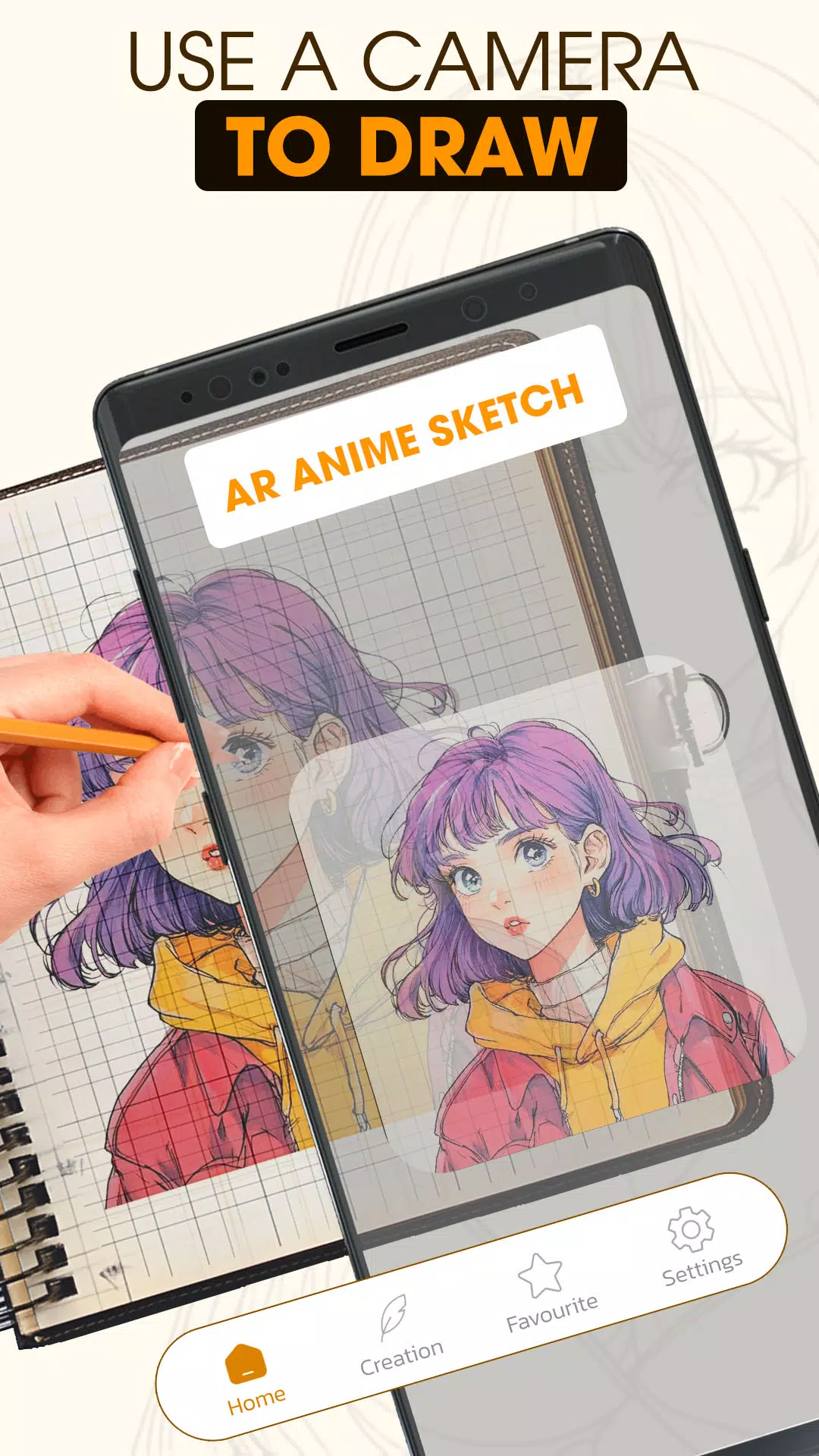 AR Anime Sketch: Trace & Draw Captura de tela 1