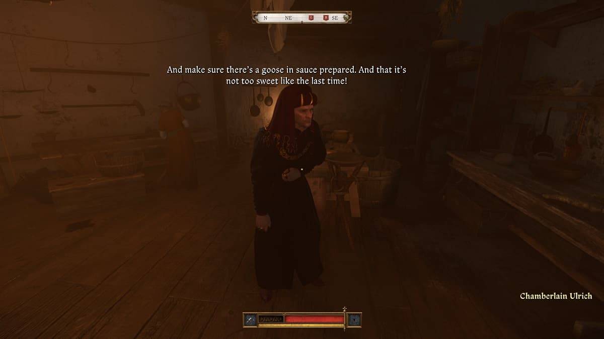 Chamberlain in de keuken in Kingdom Come: Deliverance 2