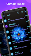 Schermata Blue Blossoms SMS Theme 0