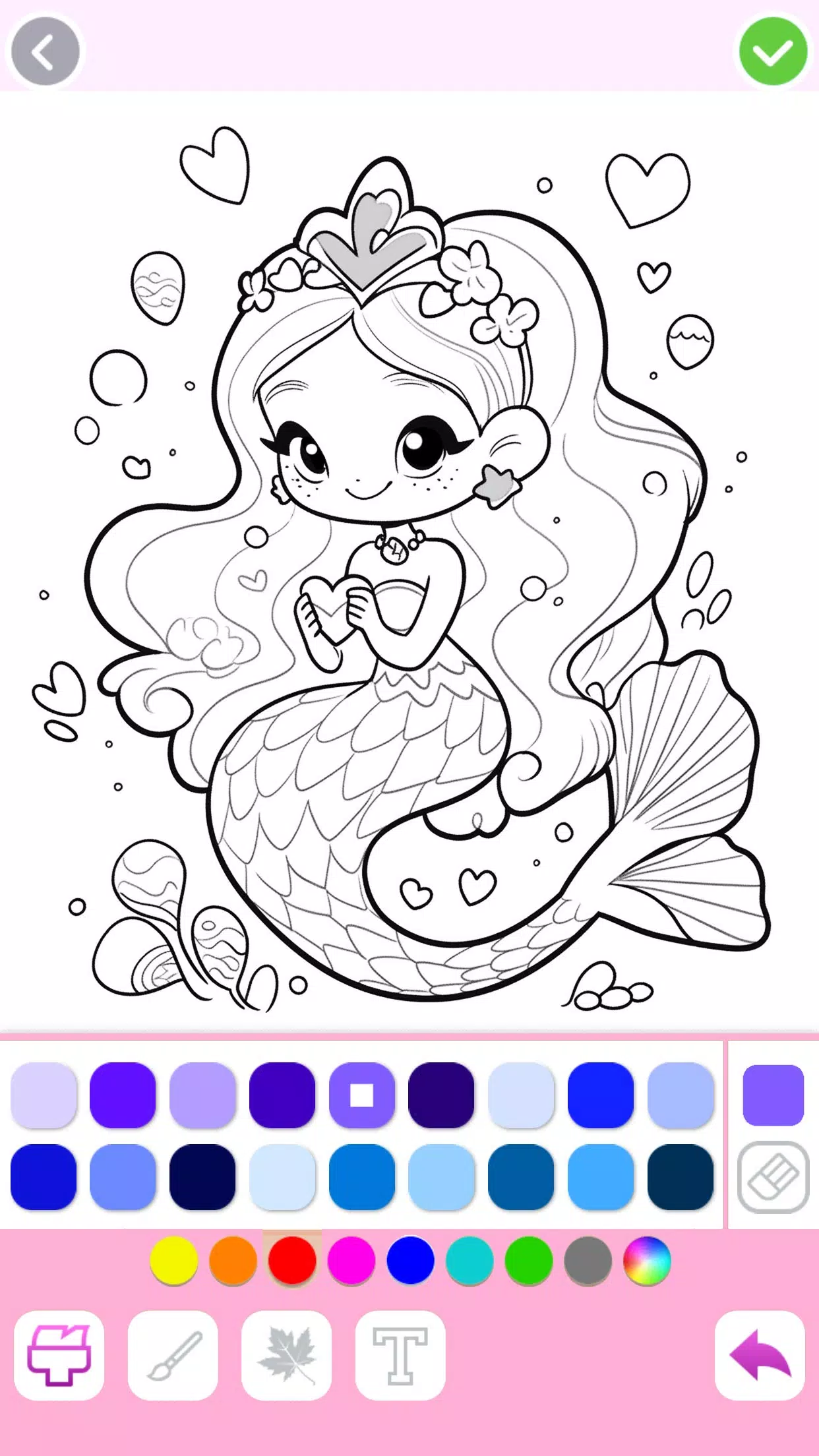 Mermaid Coloring:Mermaid games Capture d'écran 0