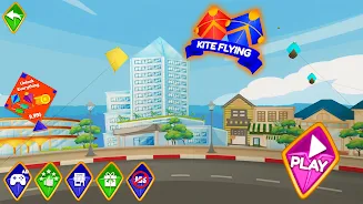 Pipa Layang Kite Flying Game Captura de tela 0