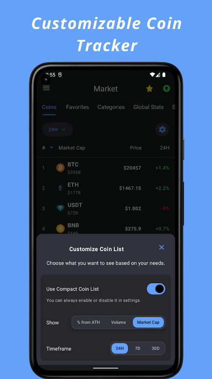 Crypto Hub Coin Stats Tracker スクリーンショット 2