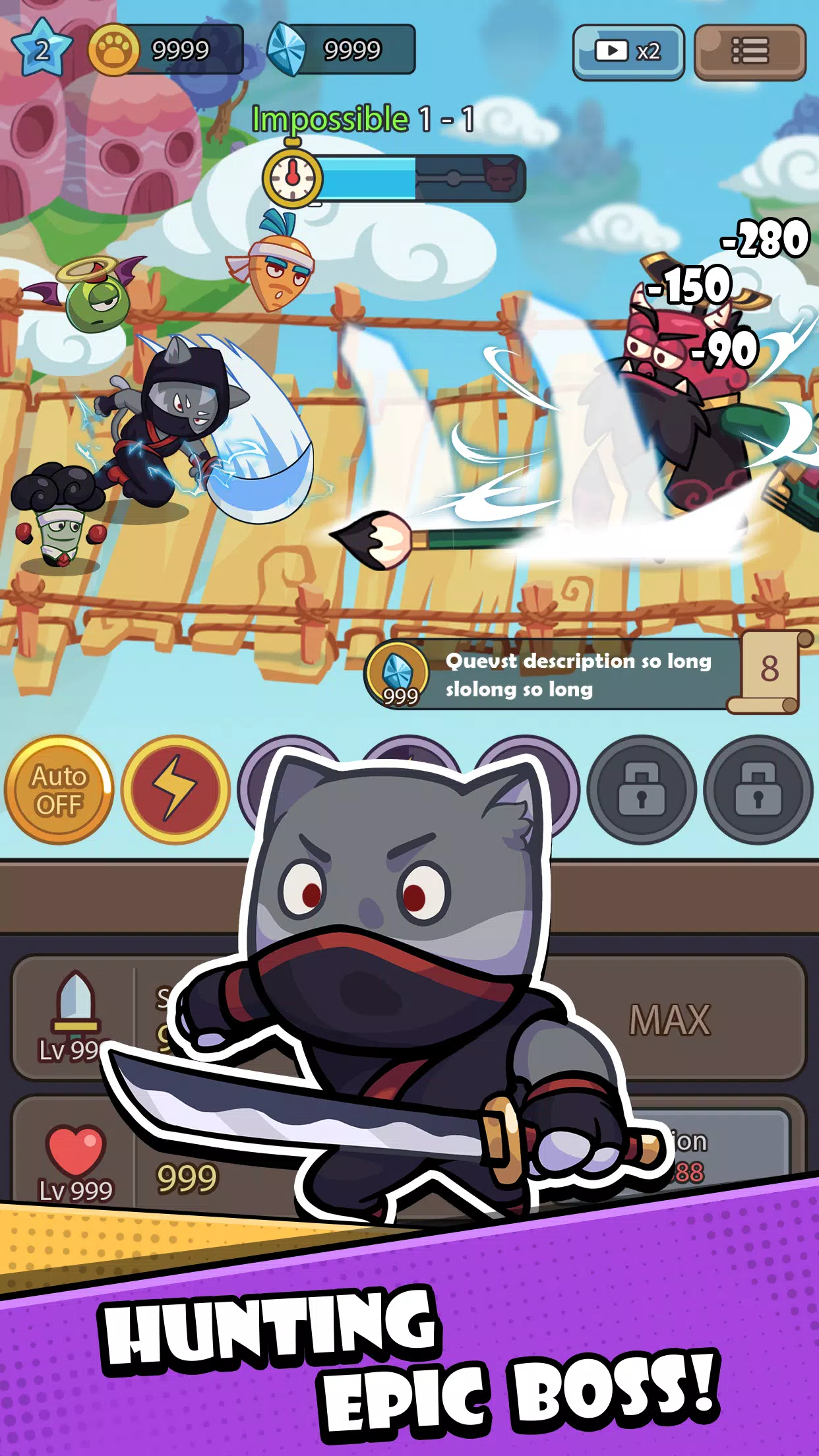 Cat Hero: Idle RPG War Ảnh chụp màn hình 3