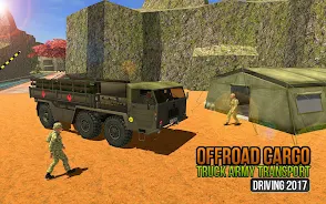 Offroad US Army Truck Driving Captura de pantalla 2