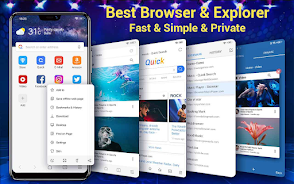 Web Browser & Fast Explorer ဖန်သားပြင်ဓာတ်ပုံ 2