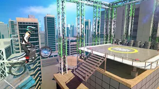 Schermata Bike Stunts 3D - Rooftop Chall 0