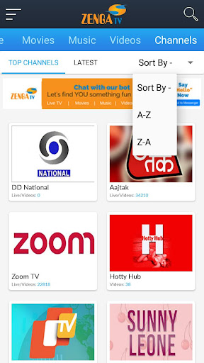 ZengaTV Mobile TV Live TV Zrzut ekranu 3