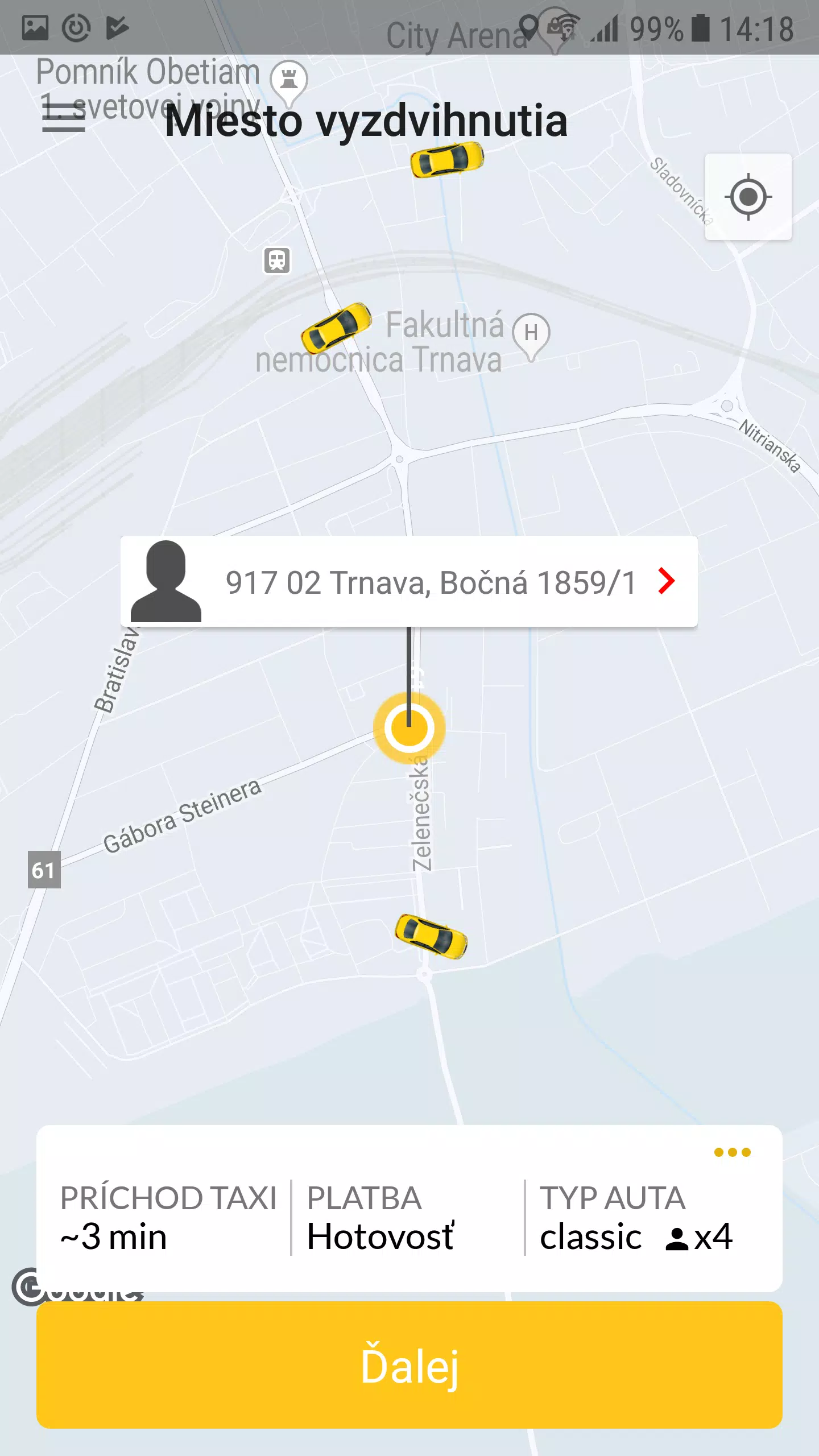 Yellow Taxi Trnava应用截图第1张