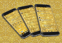 SMS Messages GlitterGold Glass应用截图第0张