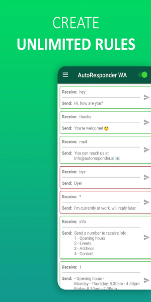 AutoResponder for WhatsApp Zrzut ekranu 0