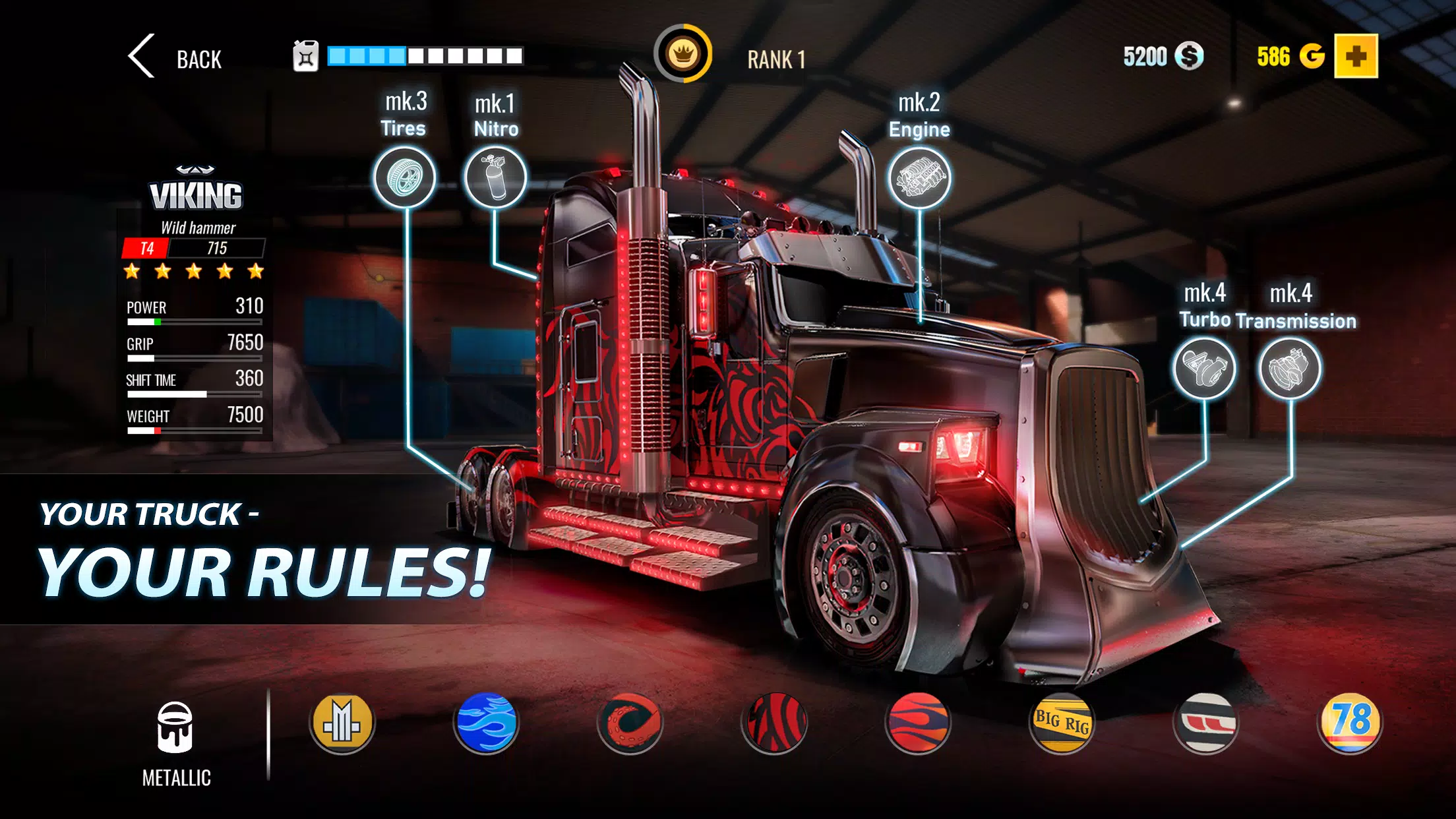 Big Rig Racing: Drag racing Screenshot 0