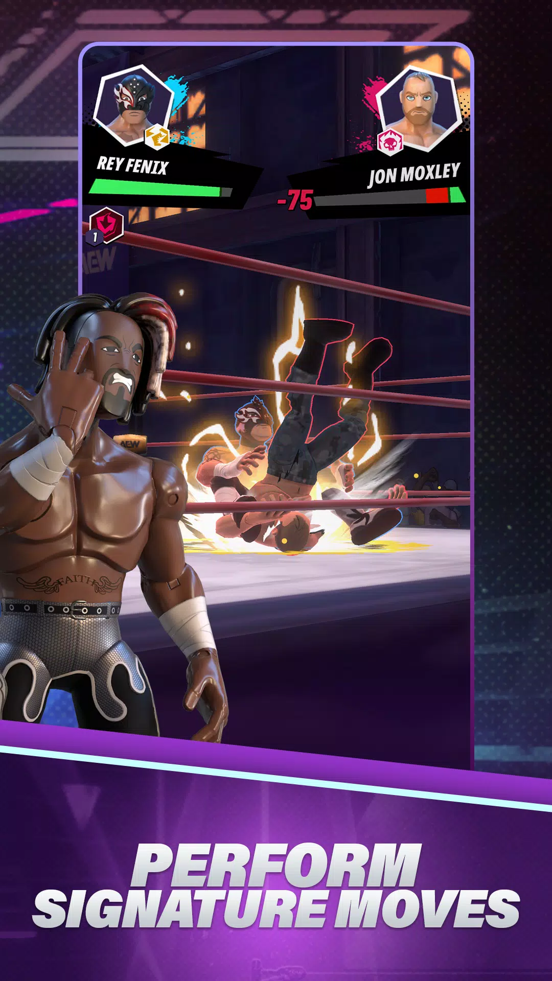 AEW: Figure Fighters Wrestling Captura de pantalla 1