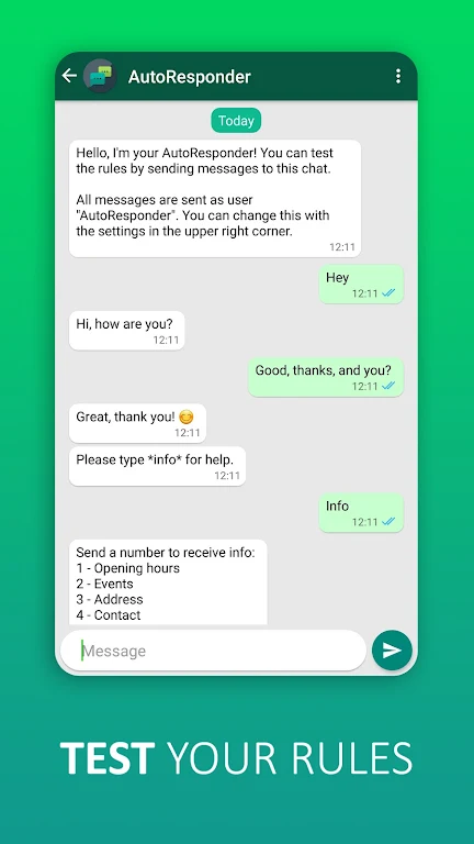 AutoResponder for WhatsApp Mod Zrzut ekranu 1