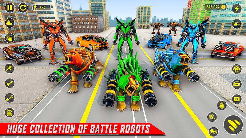 Lion Robot Car Game:Robot Game ภาพหน้าจอ 2