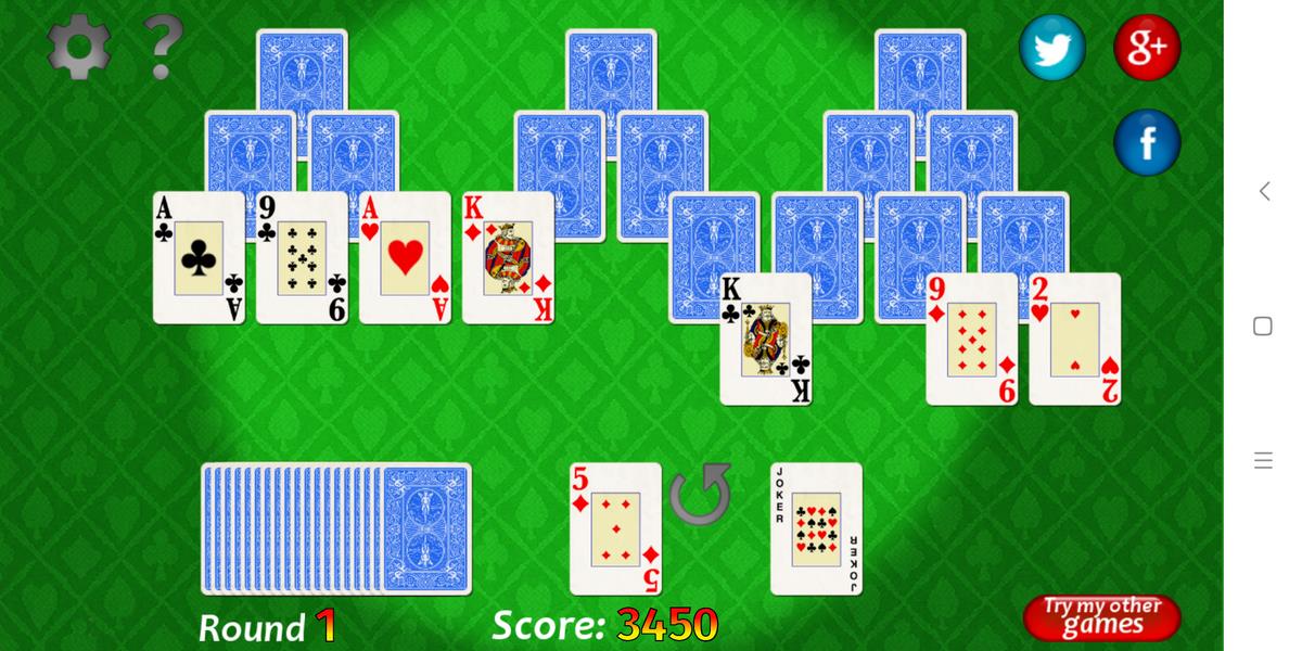 Vegas Solitaire TriPeaks Ekran Görüntüsü 1