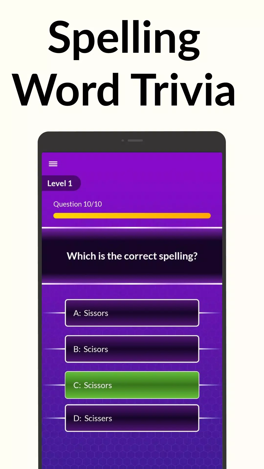 Spelling Bee: Spelling Quiz Captura de tela 0