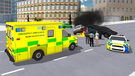 Ambulance Simulator Car Driver Tangkapan skrin 3