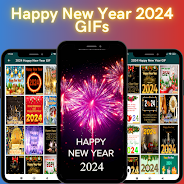 Happy New Year 2024 Wallpaper ภาพหน้าจอ 1