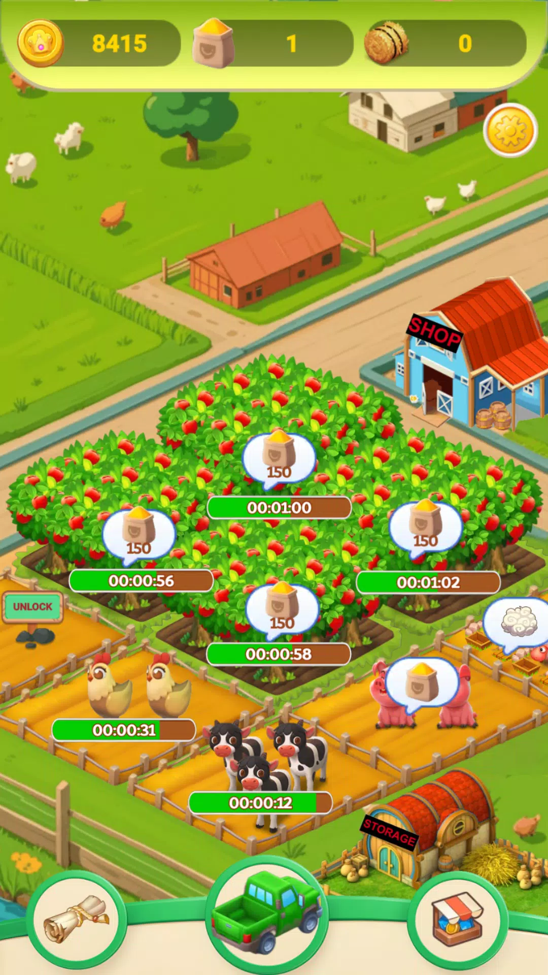 Cozy Town: Farms & Trucks Ảnh chụp màn hình 1