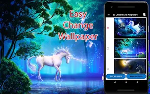 Unicorn Live Wallpapers Ảnh chụp màn hình 0