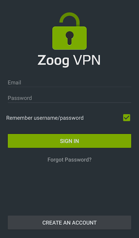 Schermata Zoog VPN 1