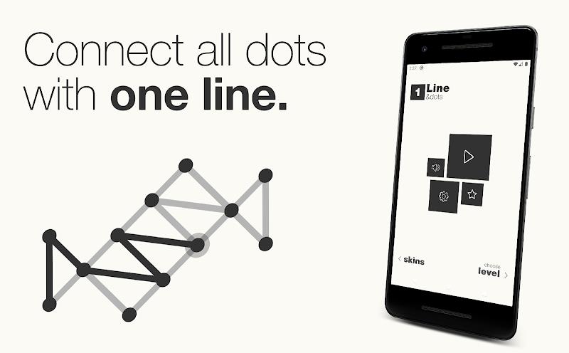 1Line & dots. Puzzle game. Capture d'écran 0