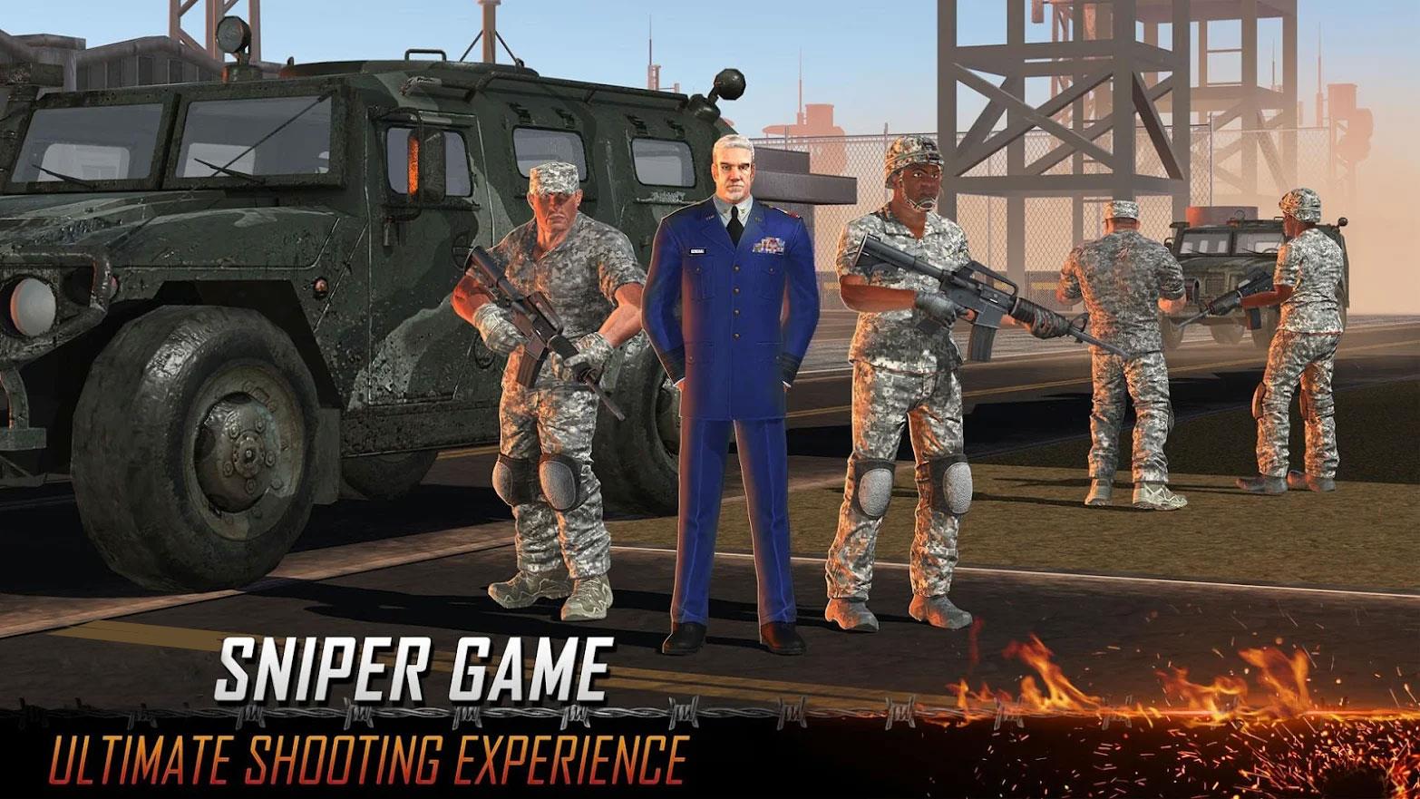 Army Sniper Gun Games Offline ภาพหน้าจอ 1