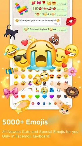 Clavier Emoji Facemoji&Thèmes Capture d'écran 1